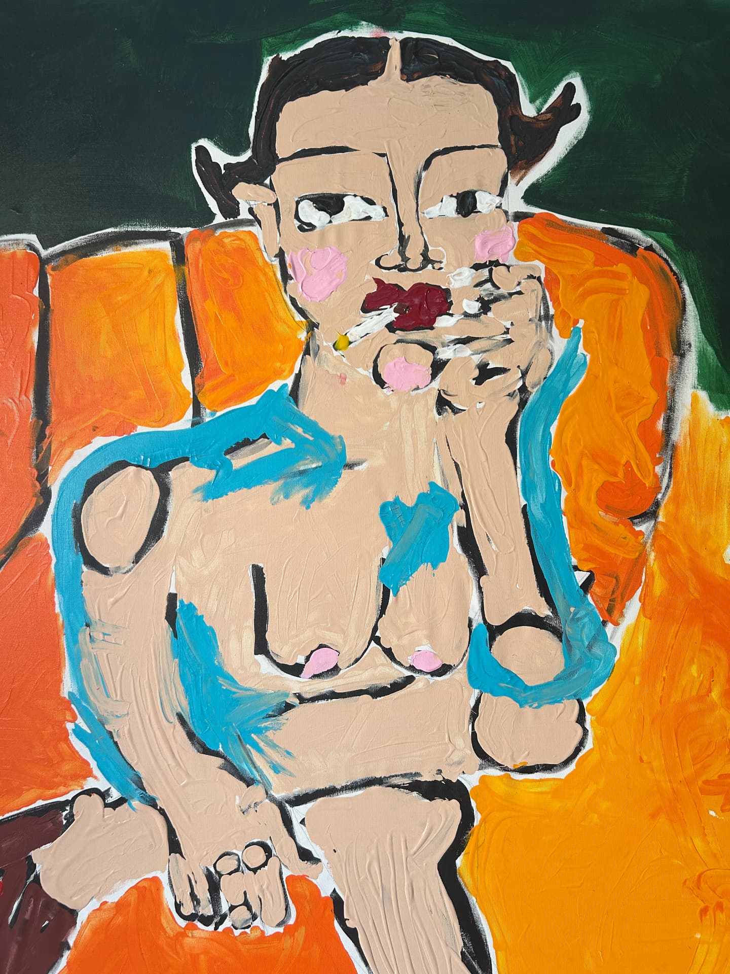 In Gedanken, Acrylic on canvas, 120 × 145 cm – detail