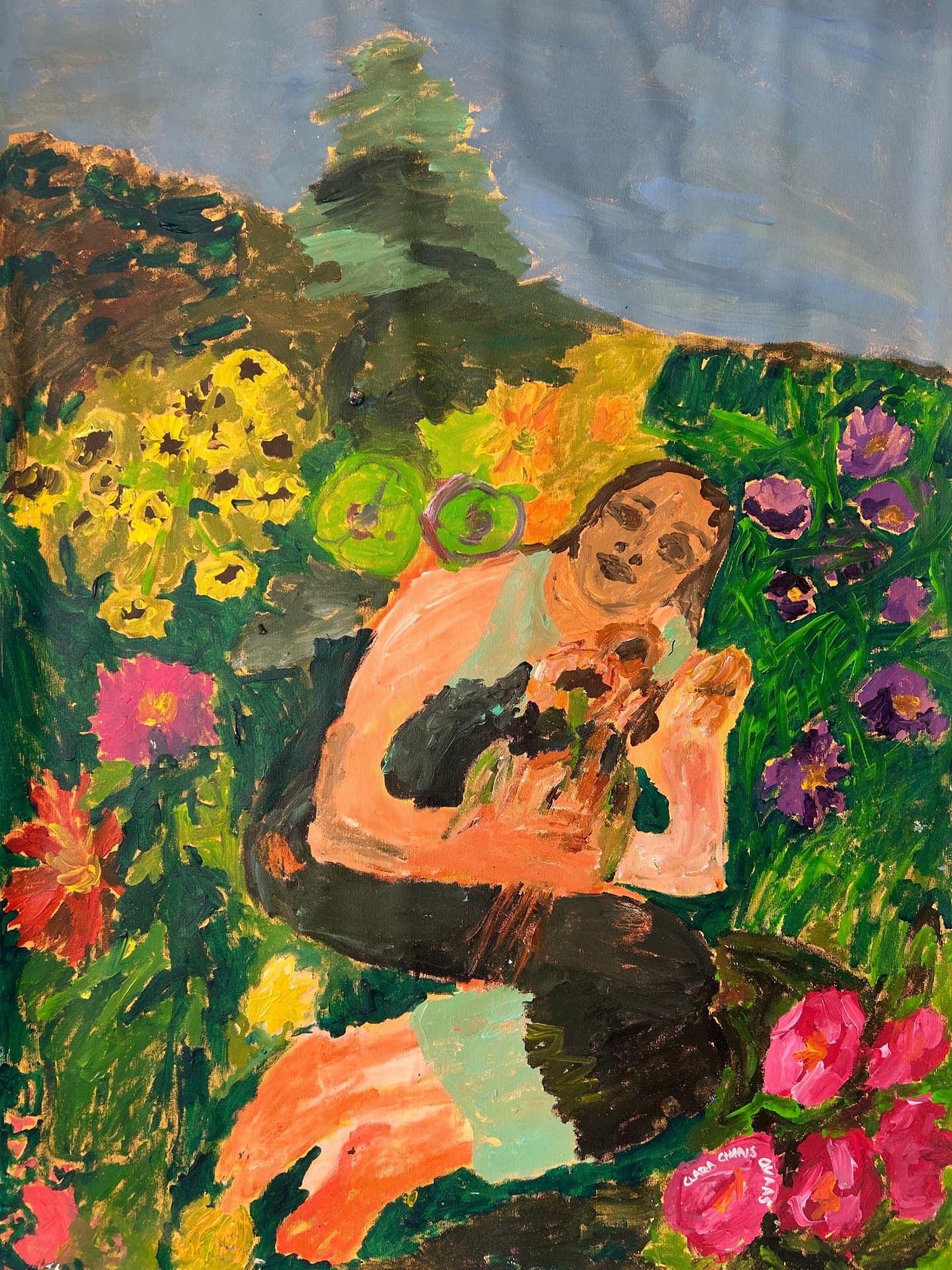 Zwischen mir und mir, Acrylic on canvas, 77 × 110 cm – detail