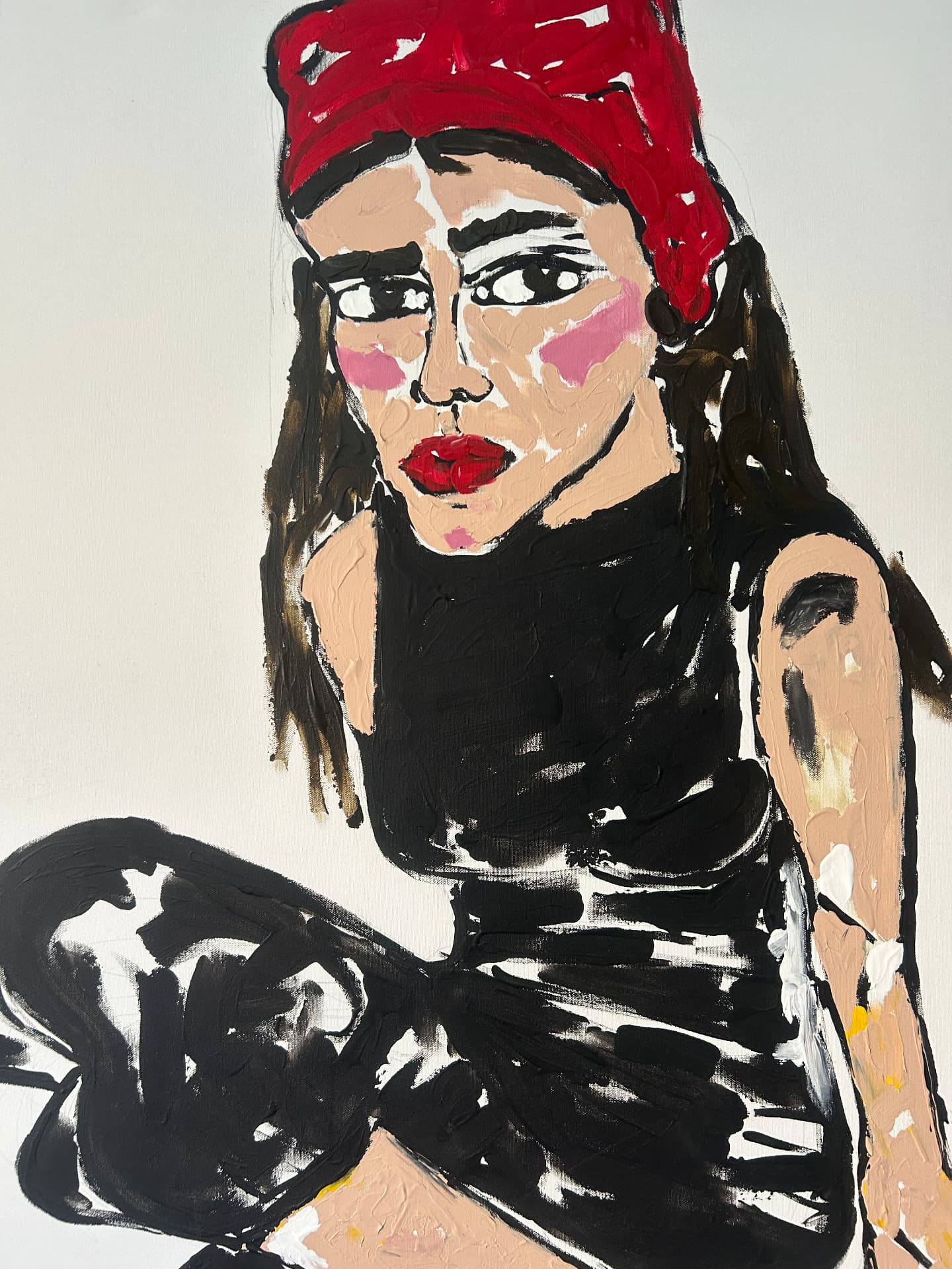 Lass mir Zeit, Acrylic on canvas, 70 × 120 cm – detail