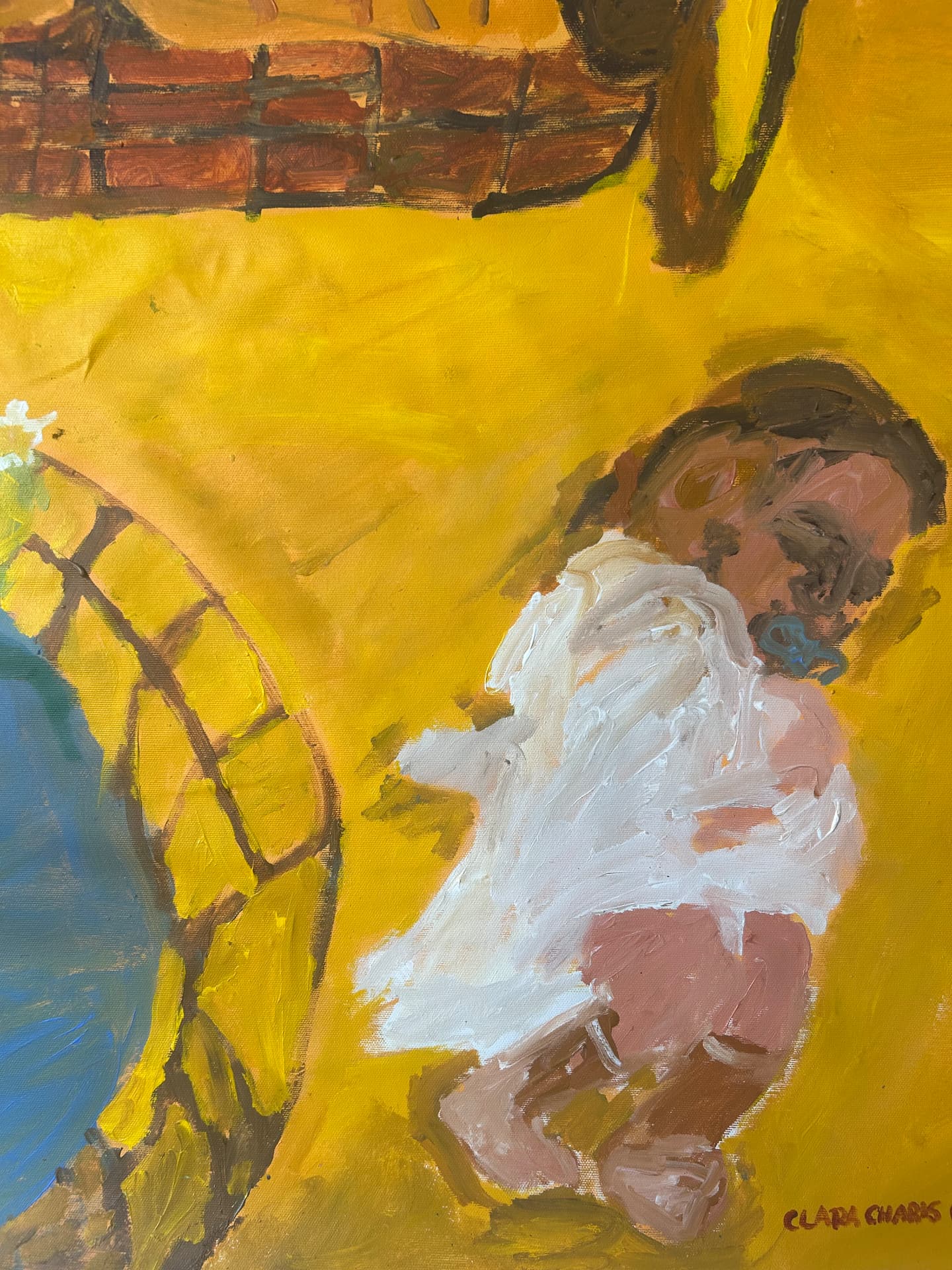 Mit geschlossenen Augen sehen, Acrylic on canvas, 100 × 129 cm – detail