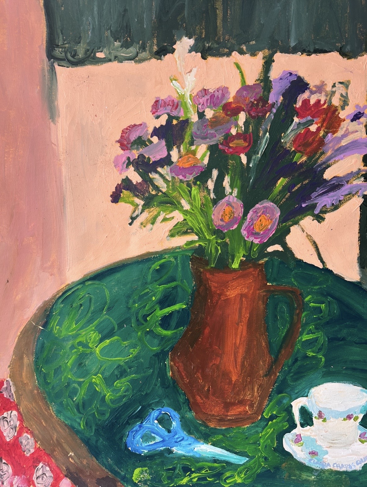 Nach Mittag, Acrylic on canvas, 69 × 78 cm – detail