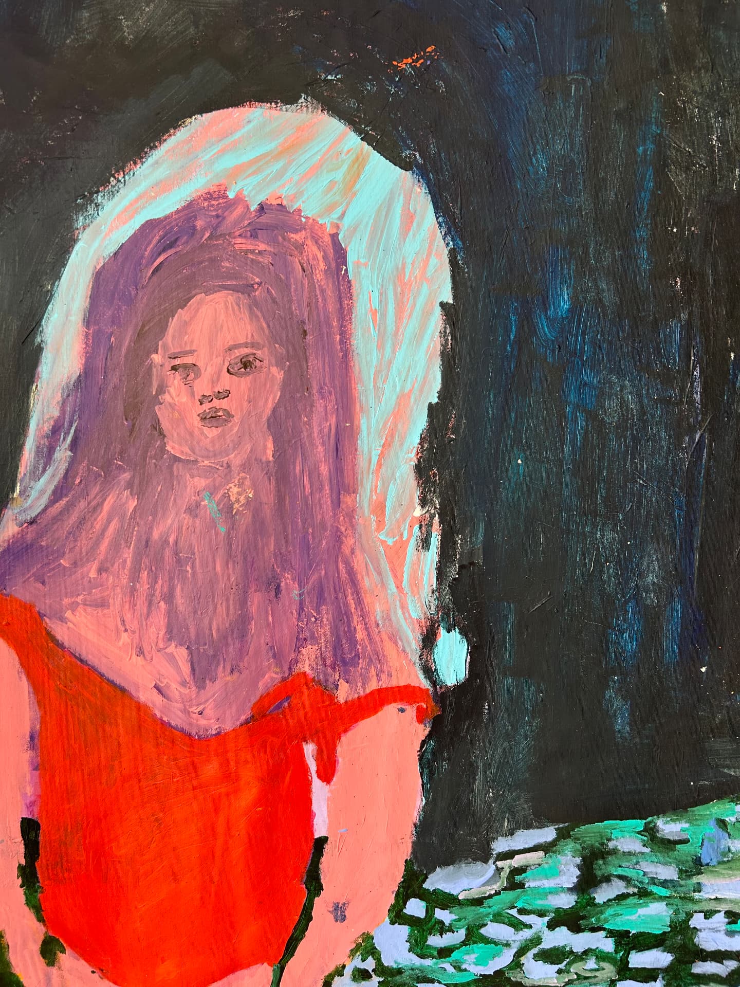 Ich möchte gehen, Acrylic on canvas, 100 × 114 cm – detail