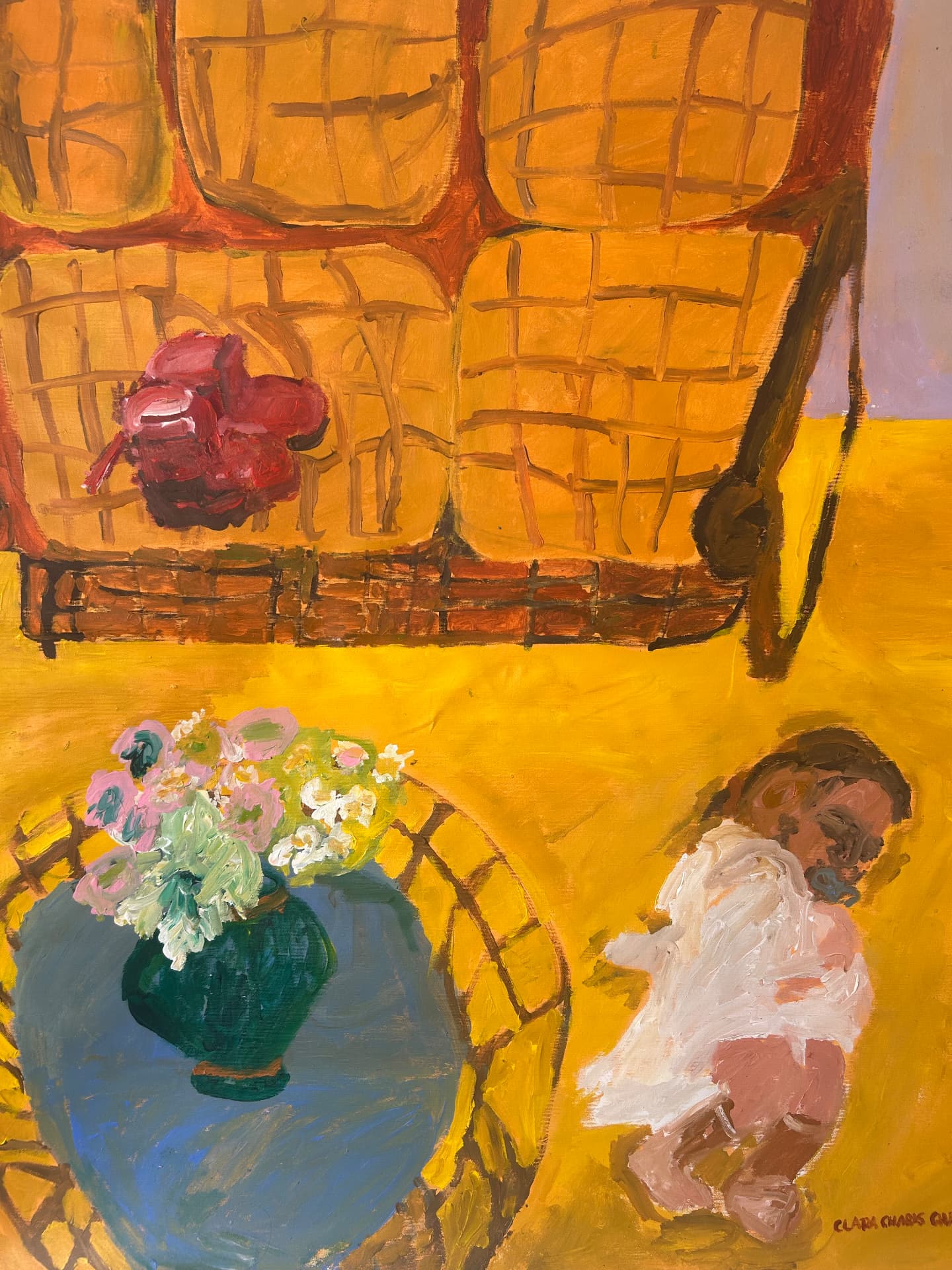 Mit geschlossenen Augen sehen, Acrylic on canvas, 100 × 129 cm – detail