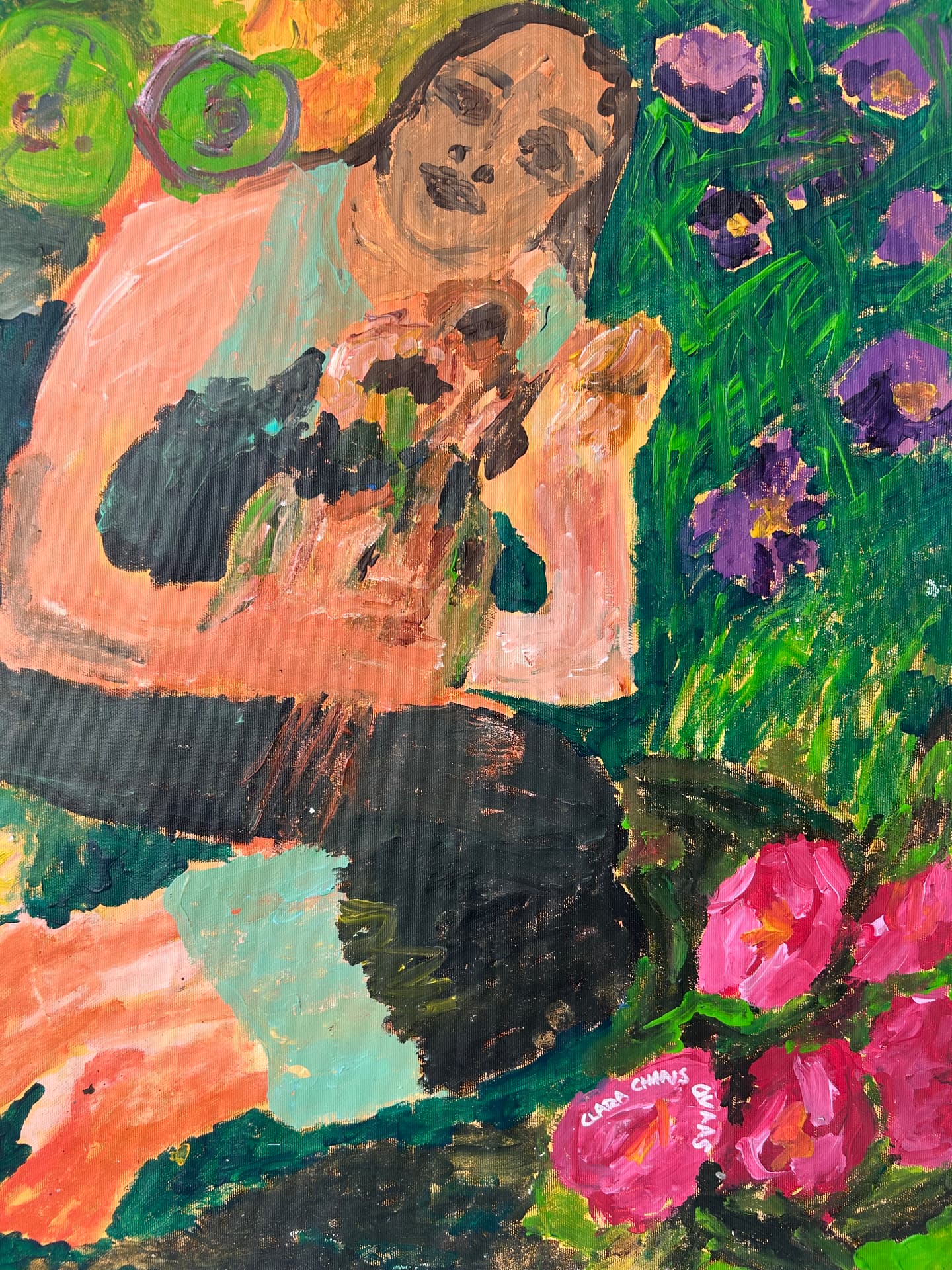 Zwischen mir und mir, Acrylic on canvas, 77 × 110 cm – detail