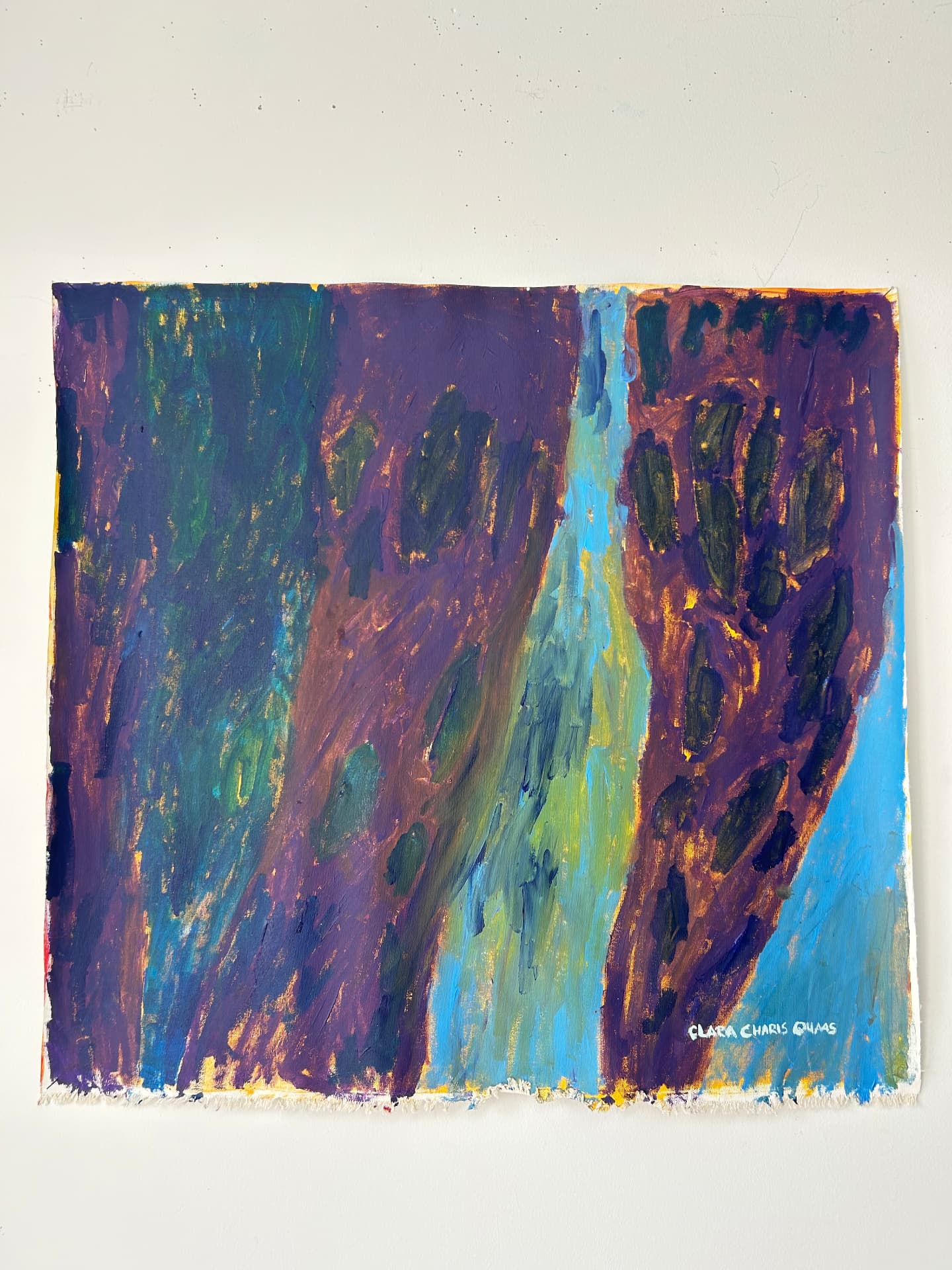 Im Vorbeiziehen, Acrylic on canvas, 84 × 78 cm