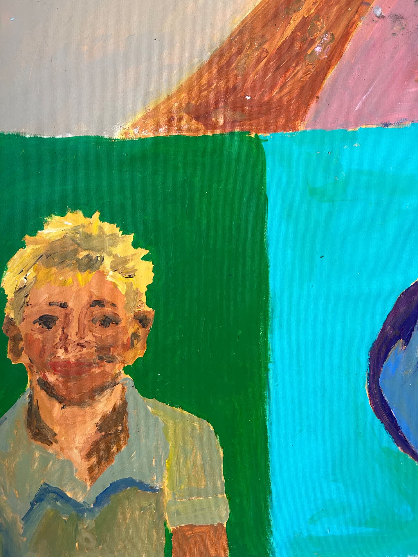 Haltung, Acrylic on canvas, 150 × 166 cm – detail