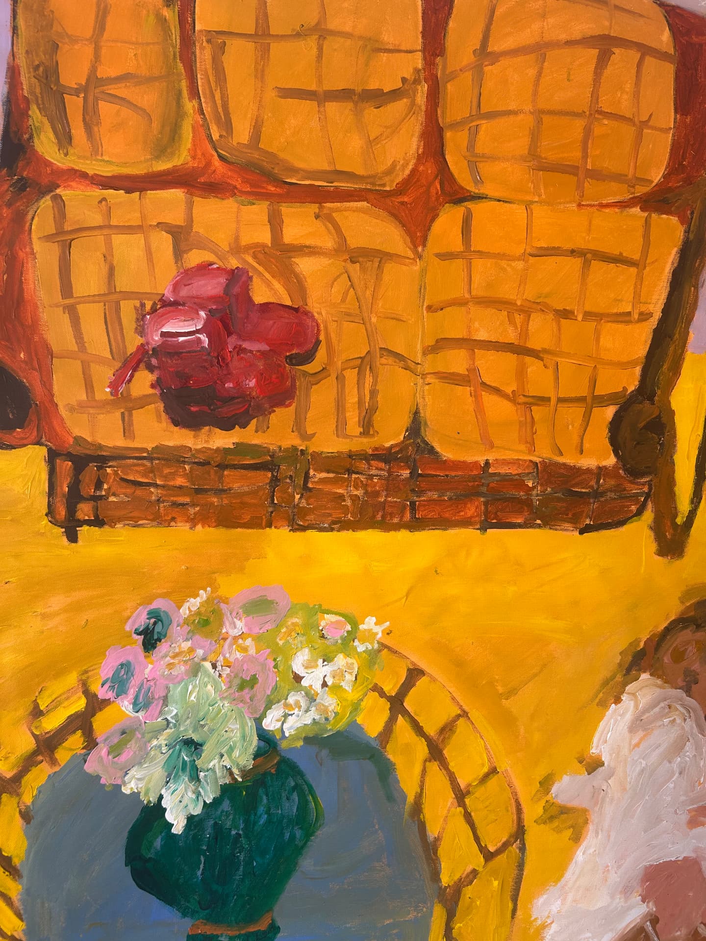 Mit geschlossenen Augen sehen, Acrylic on canvas, 100 × 129 cm – detail