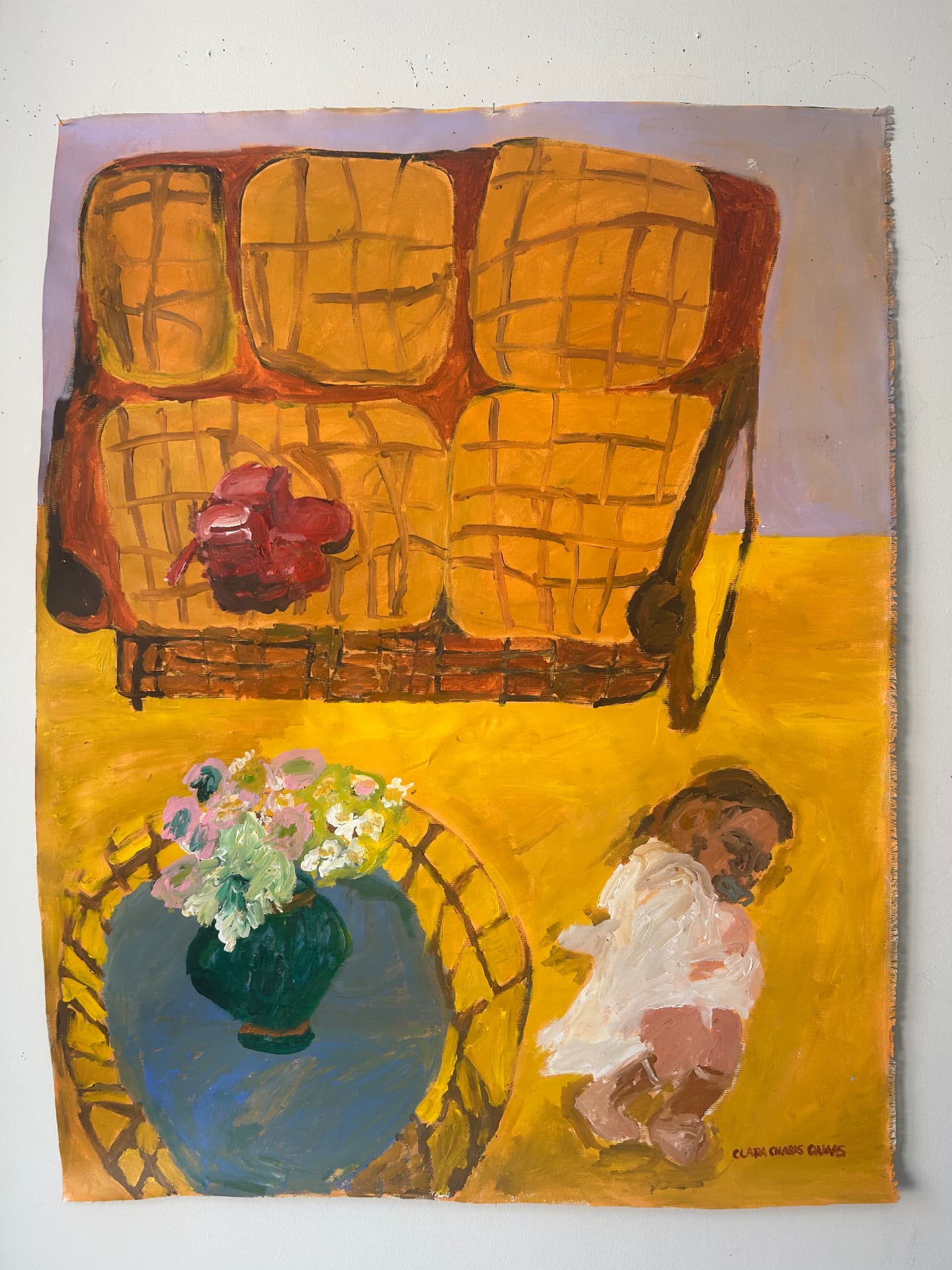 Mit geschlossenen Augen sehen, Acrylic on canvas, 100 × 129 cm