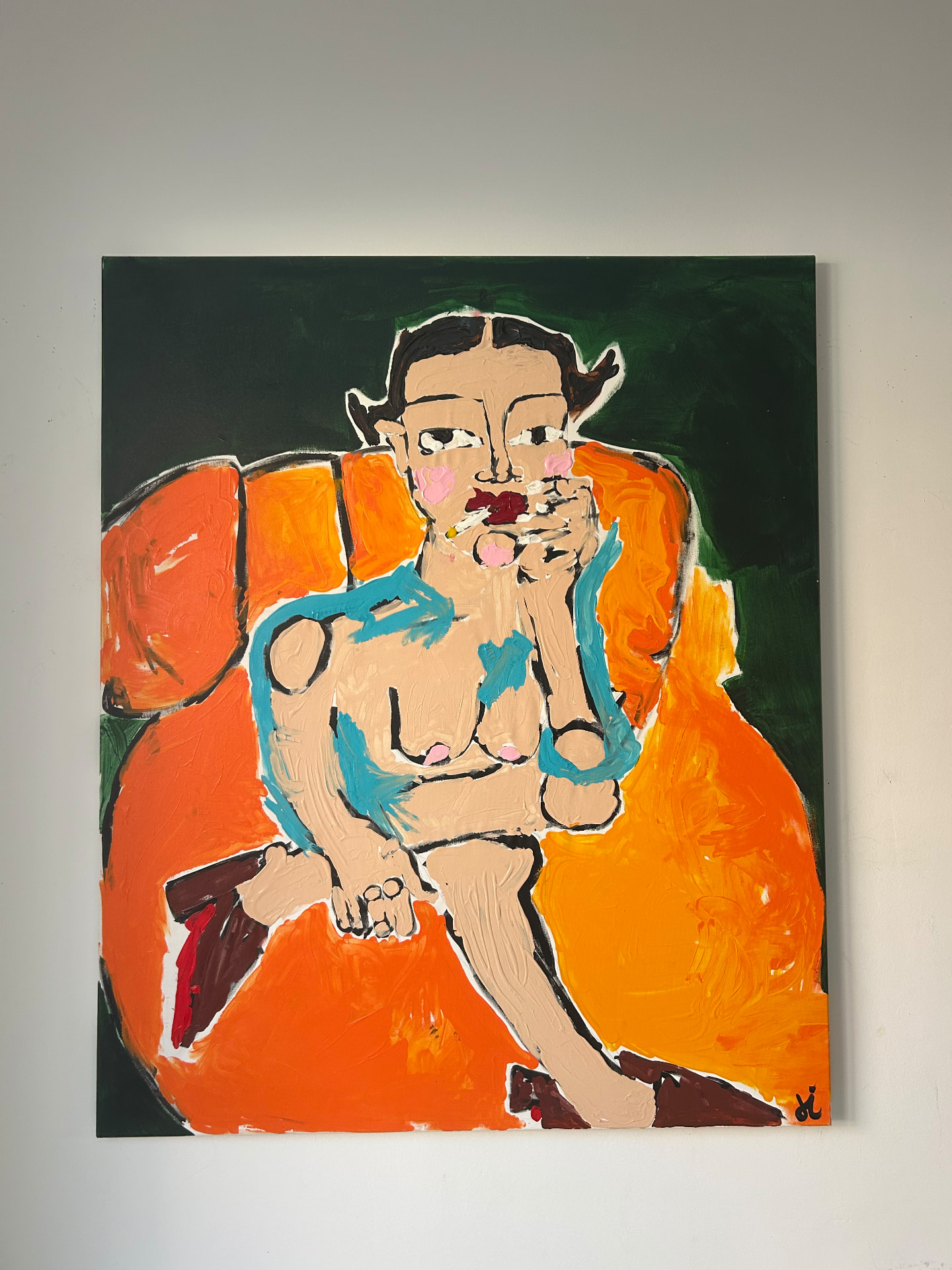 In Gedanken, Acrylic on canvas, 120 × 145 cm