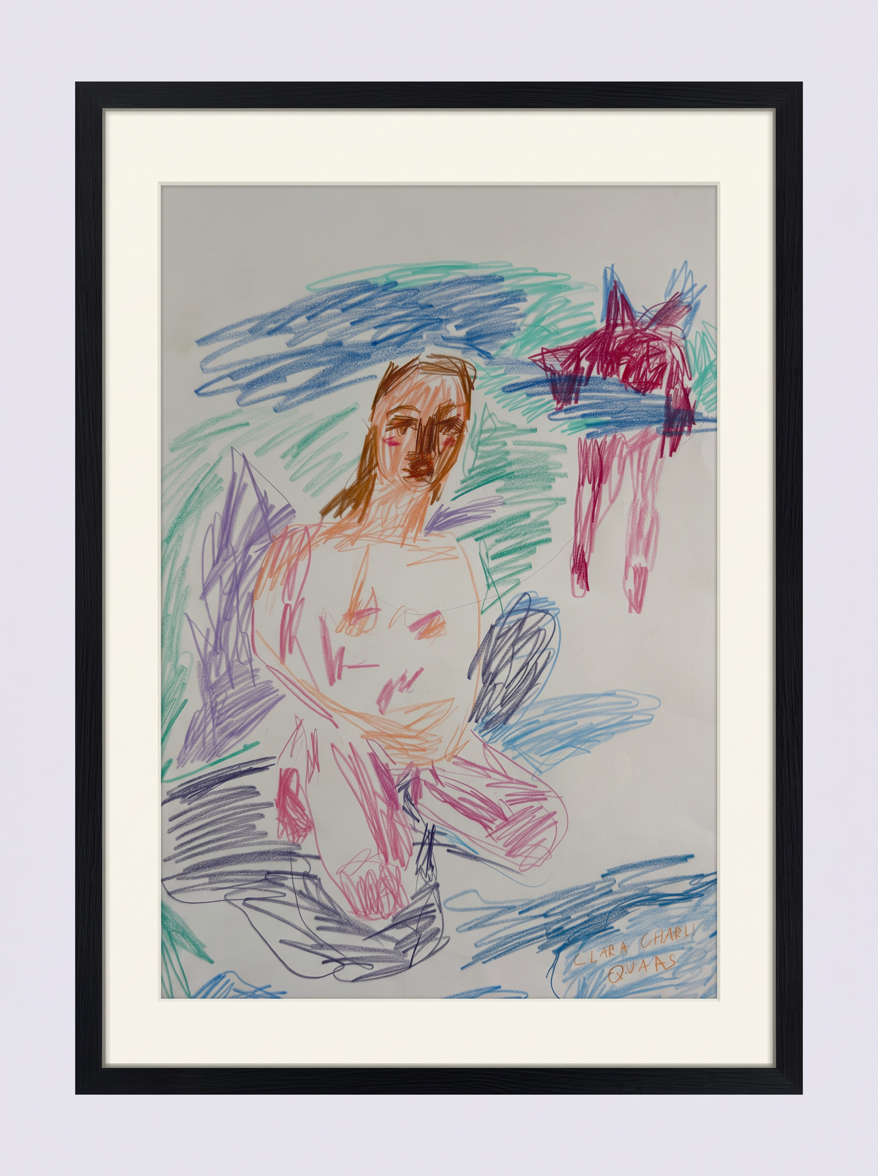 Untitled, Coloured pencil on paper, 50 × 70 cm