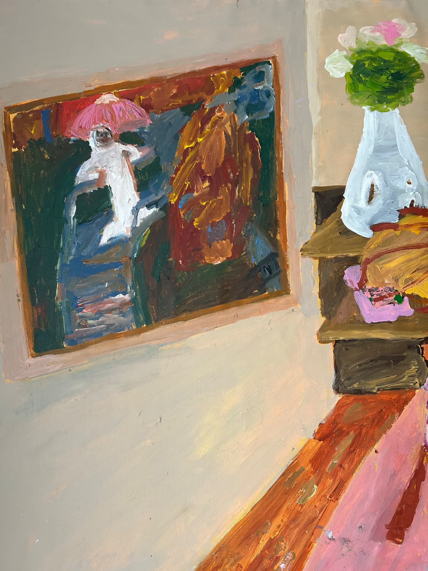 Haltung, Acrylic on canvas, 150 × 166 cm – detail