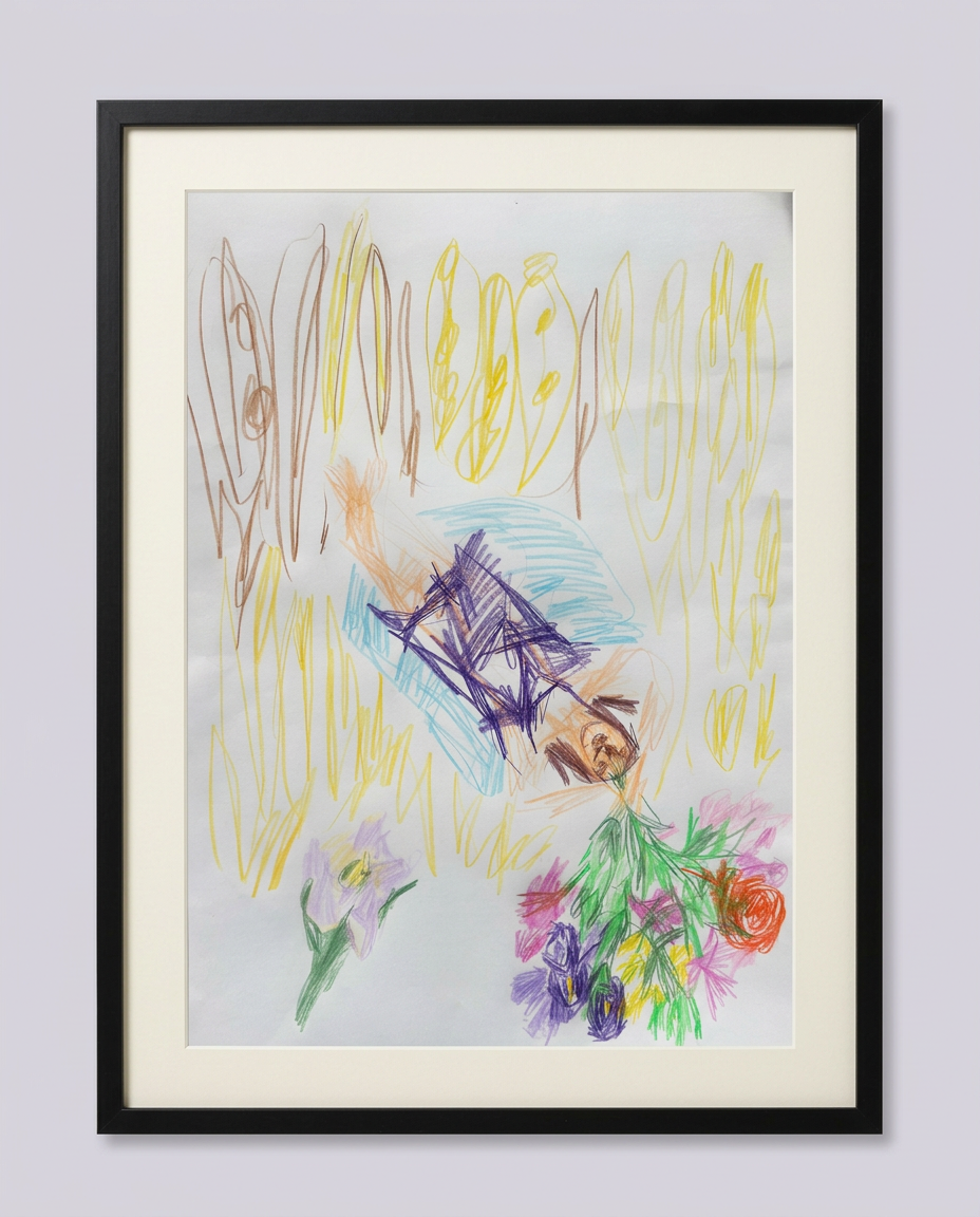 Untitled, Coloured pencil on paper, 50 × 70 cm